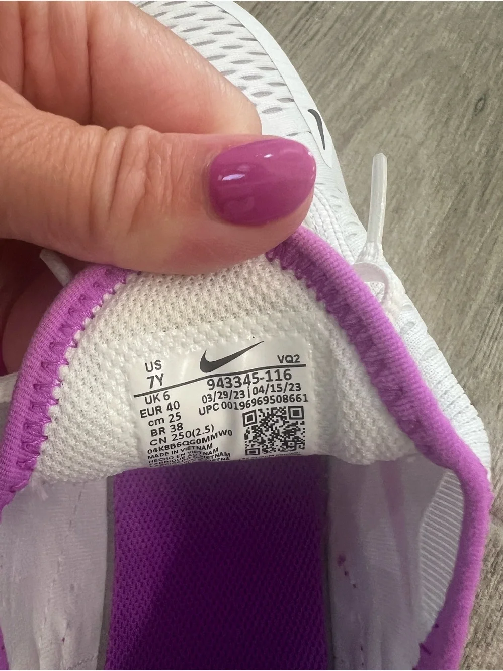 Nike Kids Air Max 270 White with Purple Accents Sneakers